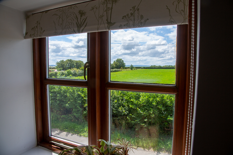 Views across fields from the Barn Cottage