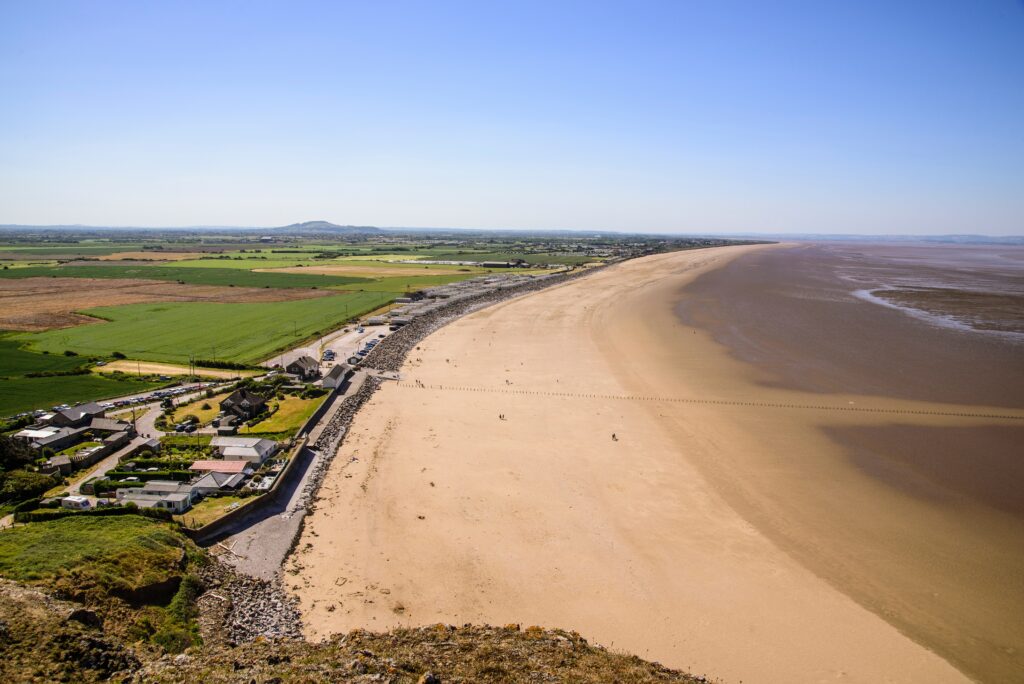 View of the beach at Brean Down